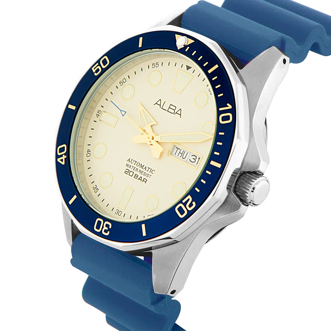 ALBA Mechanical Cream Dial Automatic Men's Watch - AL4551X1