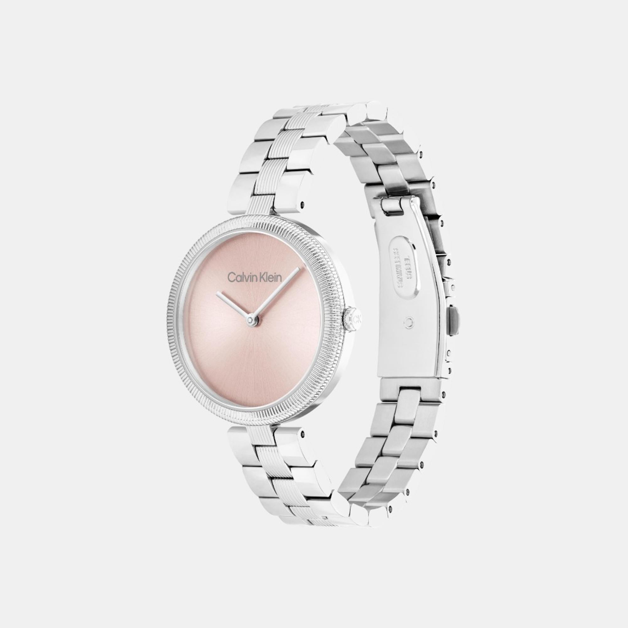 Gleam Women Quartz Light Blush Dial Analog Stainless Steel Watch 25100015