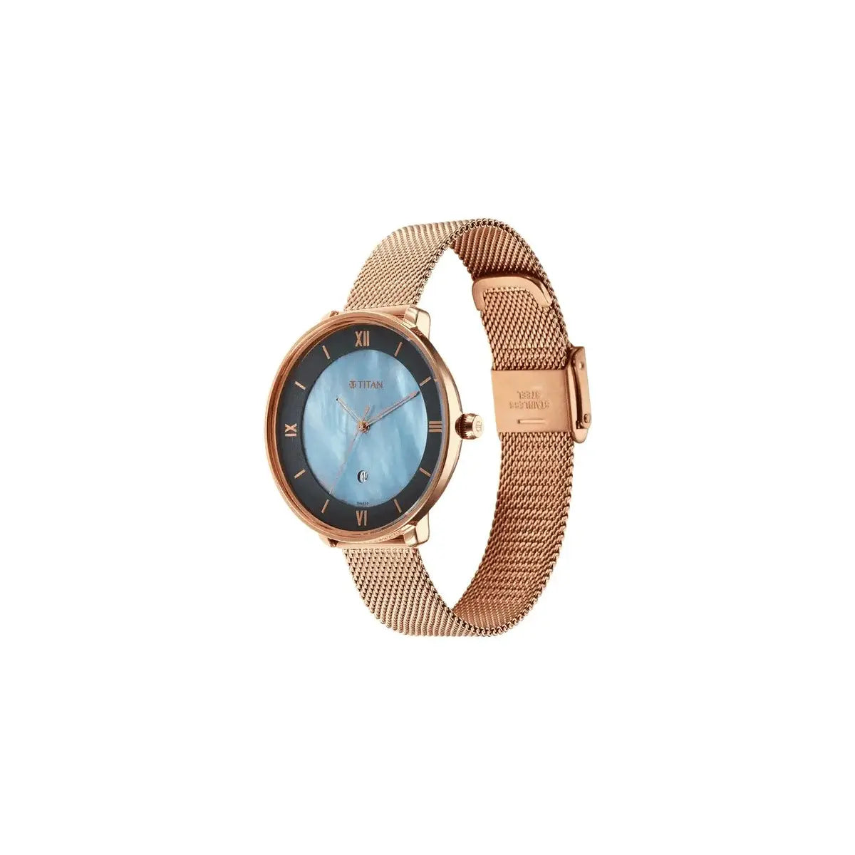 Titan Workwear Mother Of Pearl Dial Analog with Date watch for Women 2651WM10