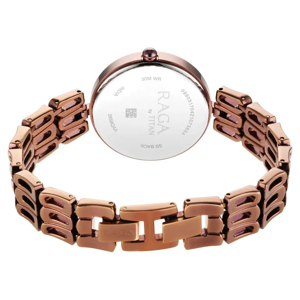 Titan Raga Chic Mother Of Pearl Dial Analog Watch for Women NS2659QM01