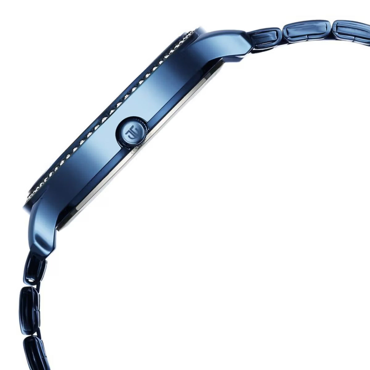 Titan Secluded Quartz Analog Blue Acetate Dial Stainless Steel Strap Watch For Women 2711QM01