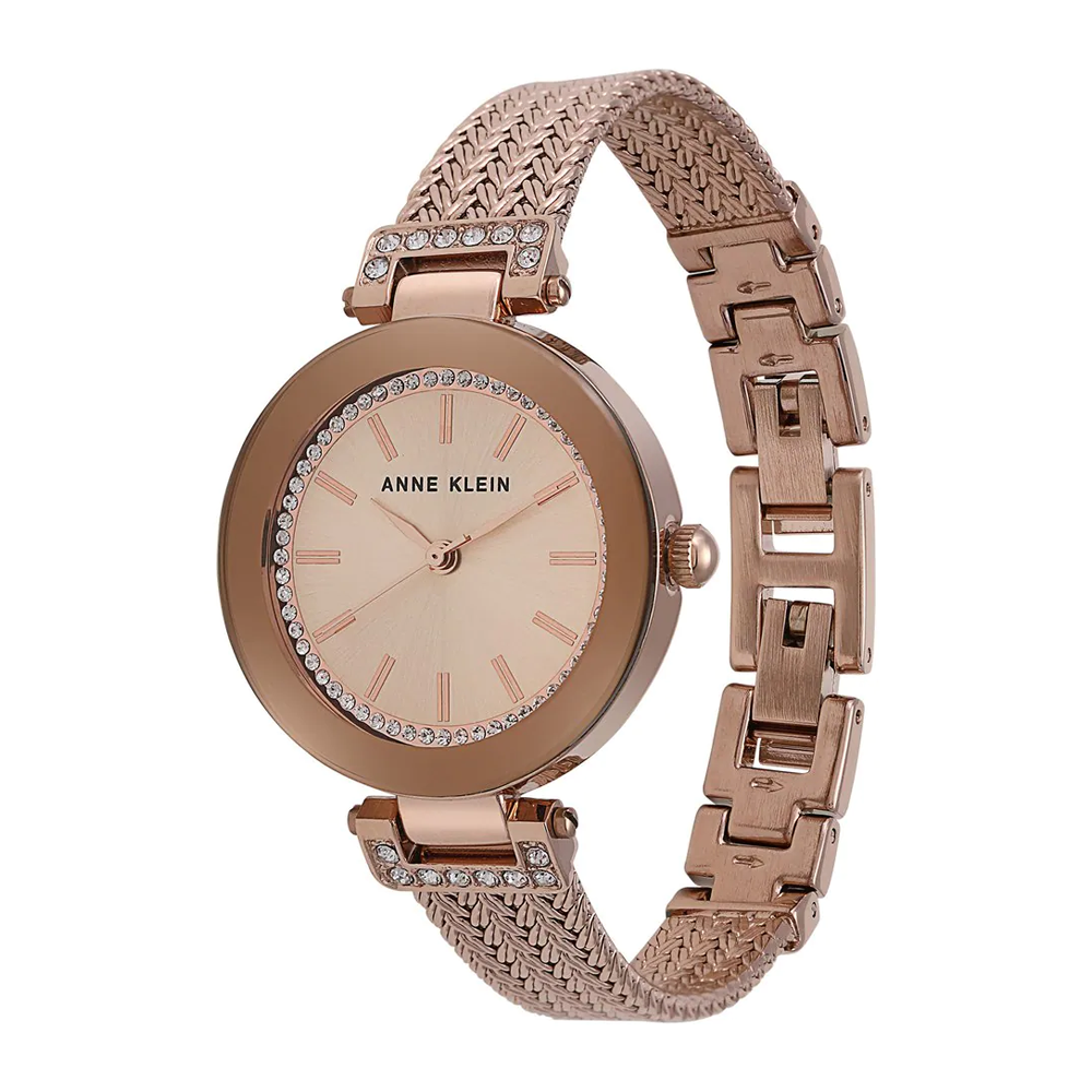 Anne Klein Womens Rose Gold Dial Analogue Watch - NBAK1906RGRG