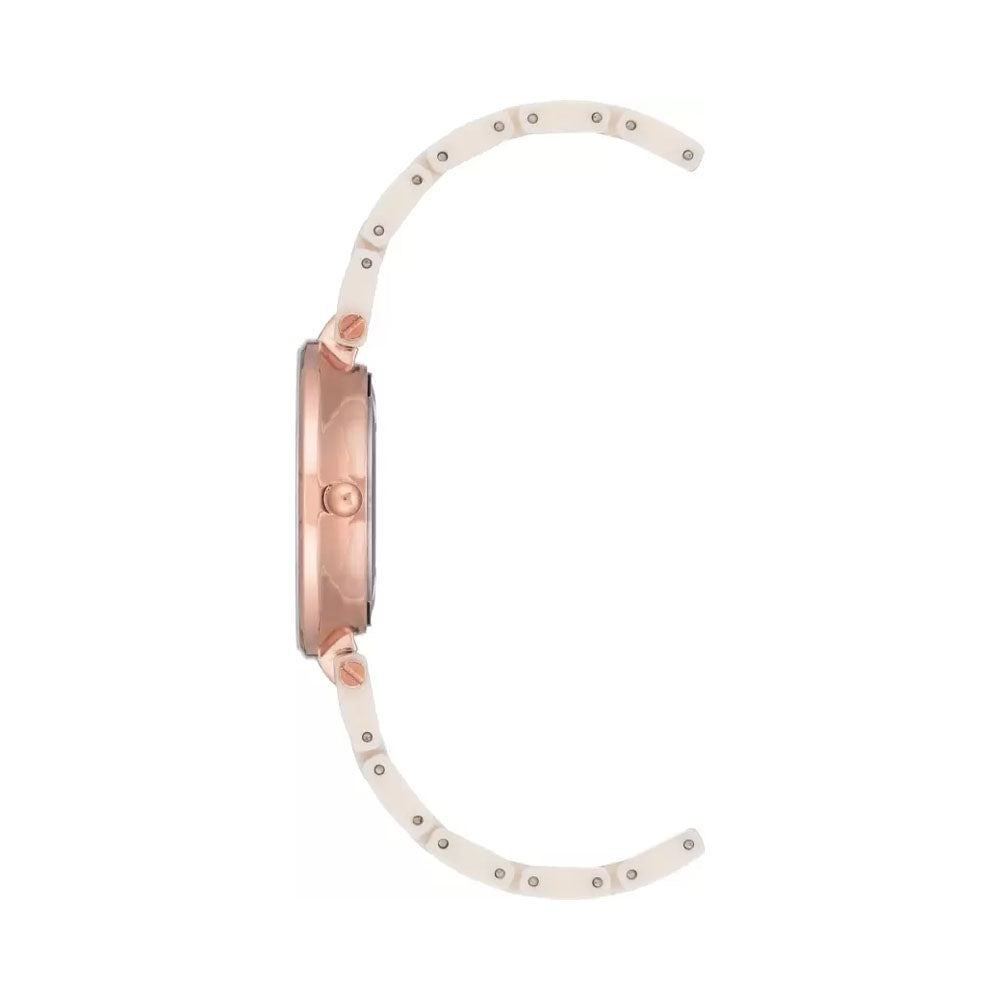 Anne Klein NDAK3266LPRG Ceramics Analog Watch For Women