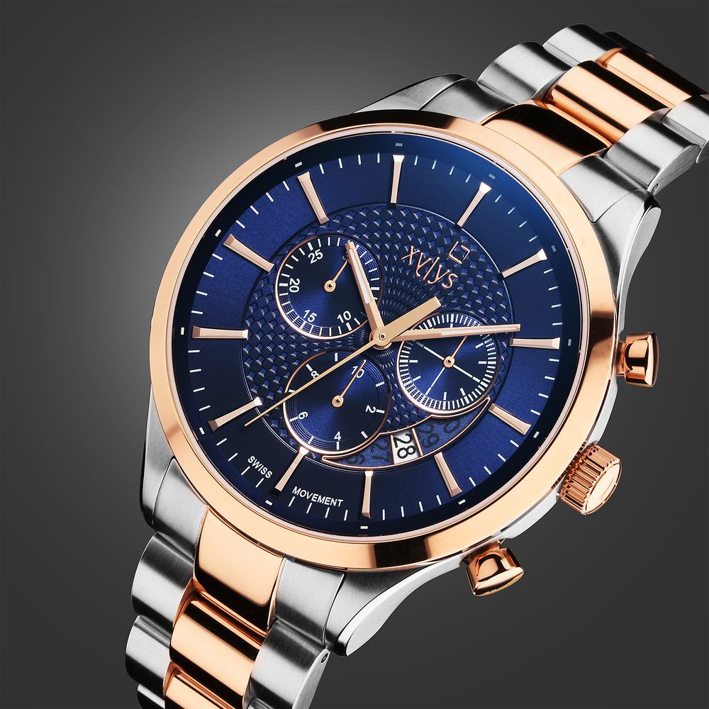 Xylys Triumph Swiss Chronograph Stainless Steel Blue Dial Watch for Men 40056KM01E