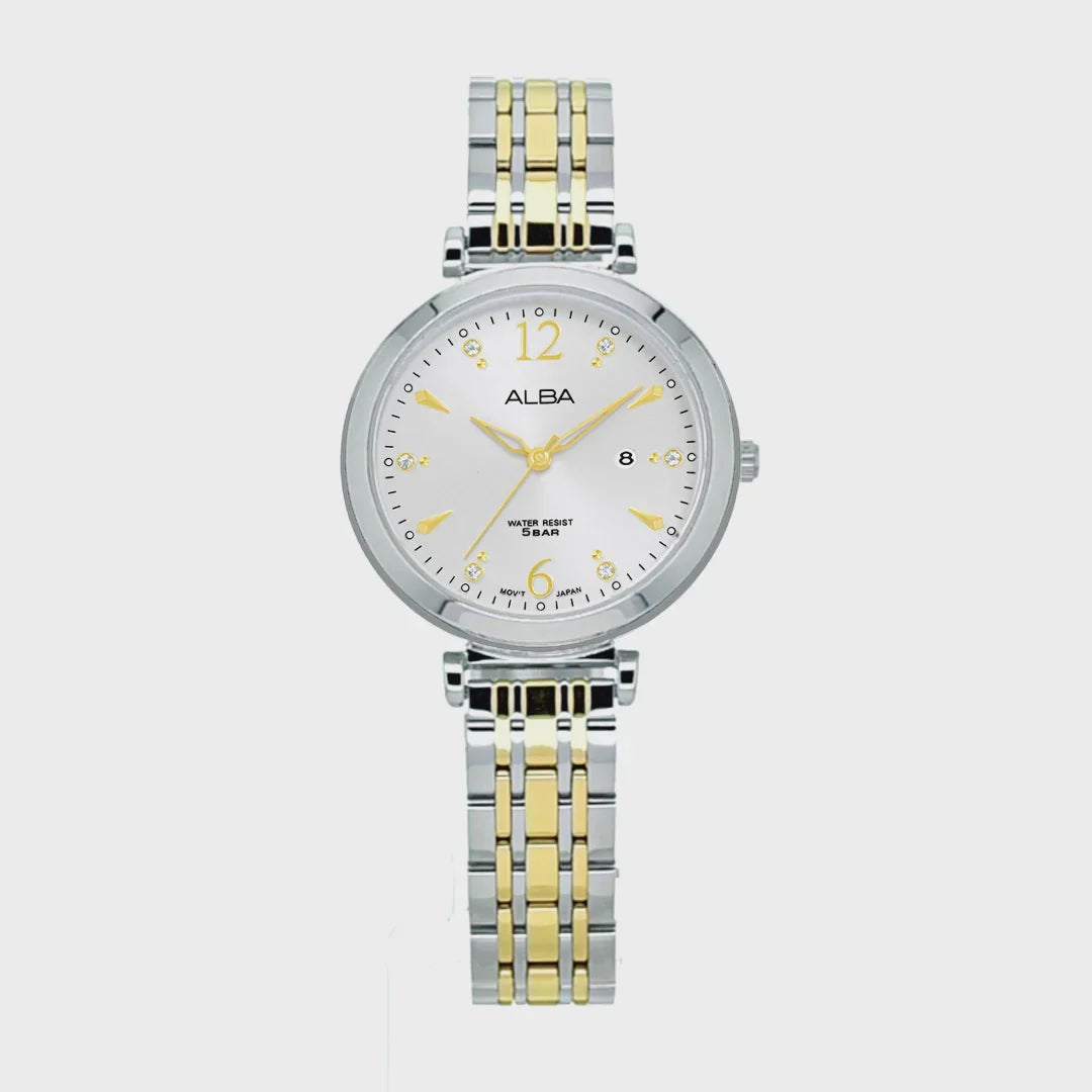ALBA White Gold Ladies Watch - AH7BW1X1
