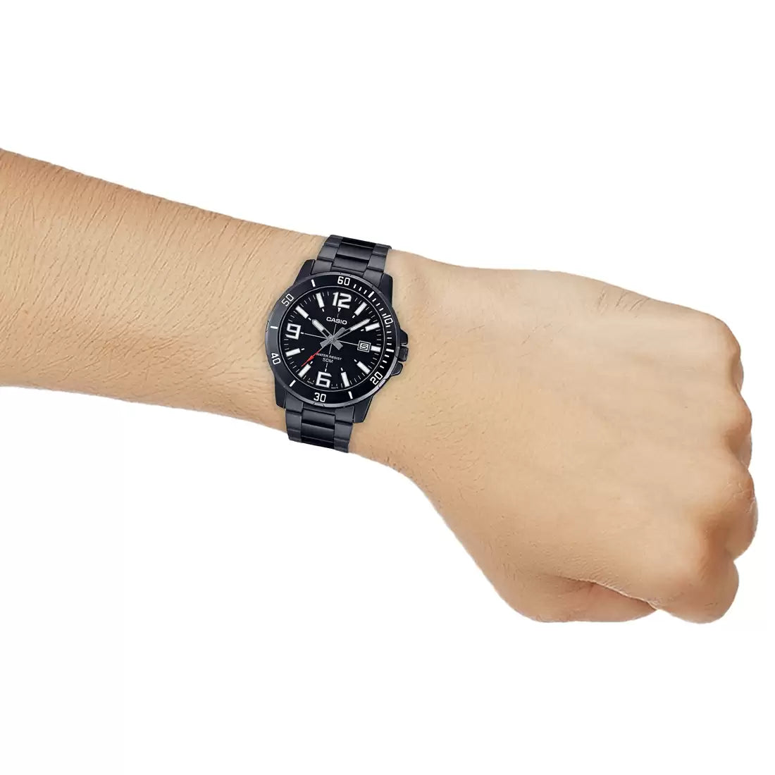 Casio ENTICER MEN MTP-VD01B-1BVUDF Black Analog Watch - A1979