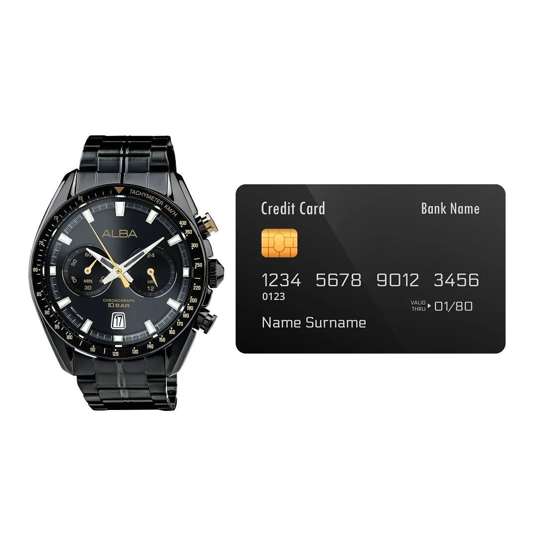 ALBA Black Dial Chronograph Men's Watch A4B013X1
