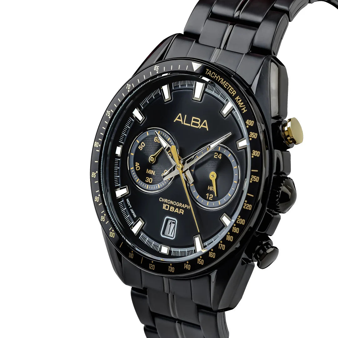 ALBA Black Dial Chronograph Men's Watch A4B013X1