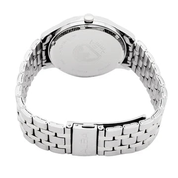 ALBA White Marble Dial with Silver Metal Straps Men's Watch AS9R35X1