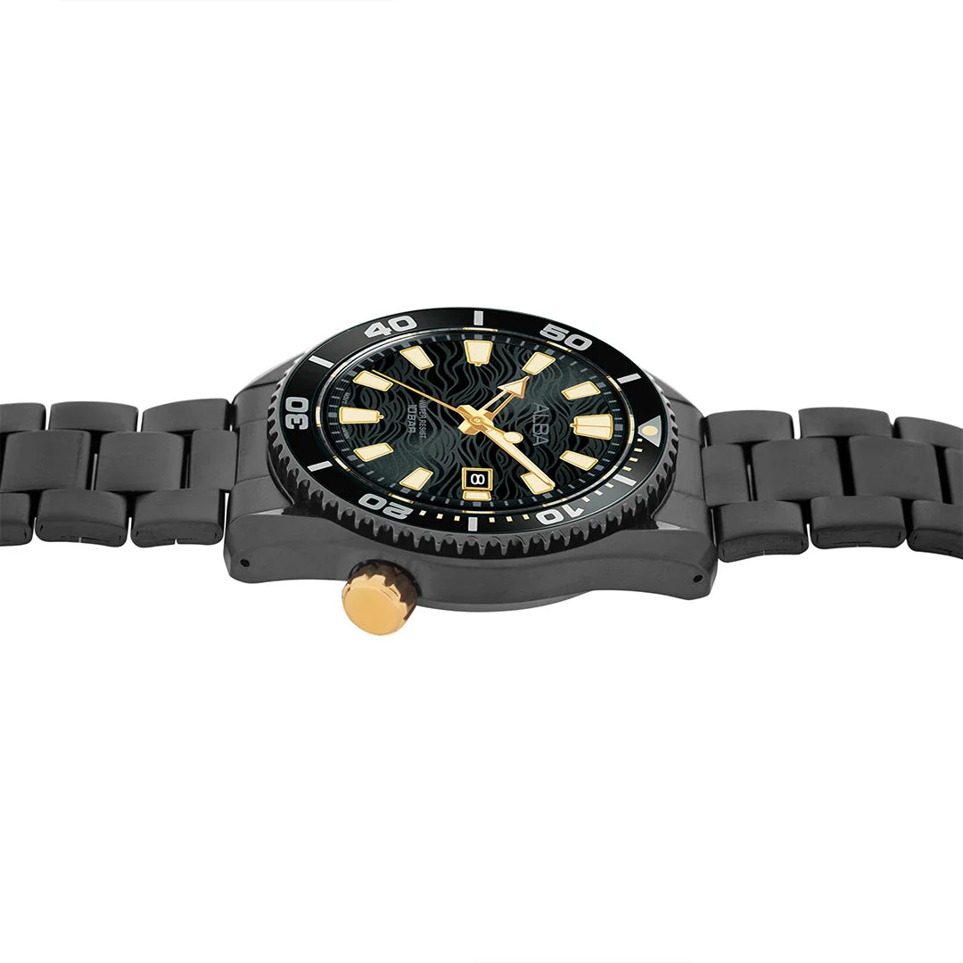 ALBA Black Surf Dial Water Resistant Men's Watch - AS9R63X1