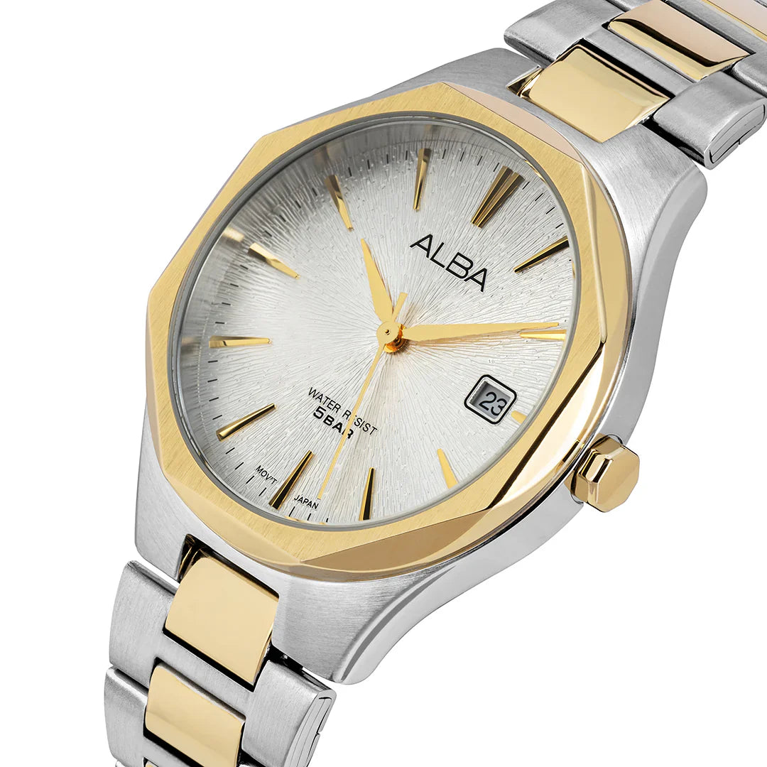 ALBA Gold + Silver Dial Quartz Men's Watch AS9U52X1
