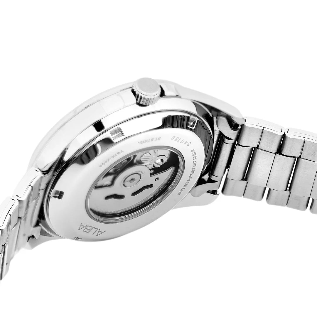 ALBA Black Skeleton Dial Watch with White Hands Automatic Men's Watch - AU4031X1