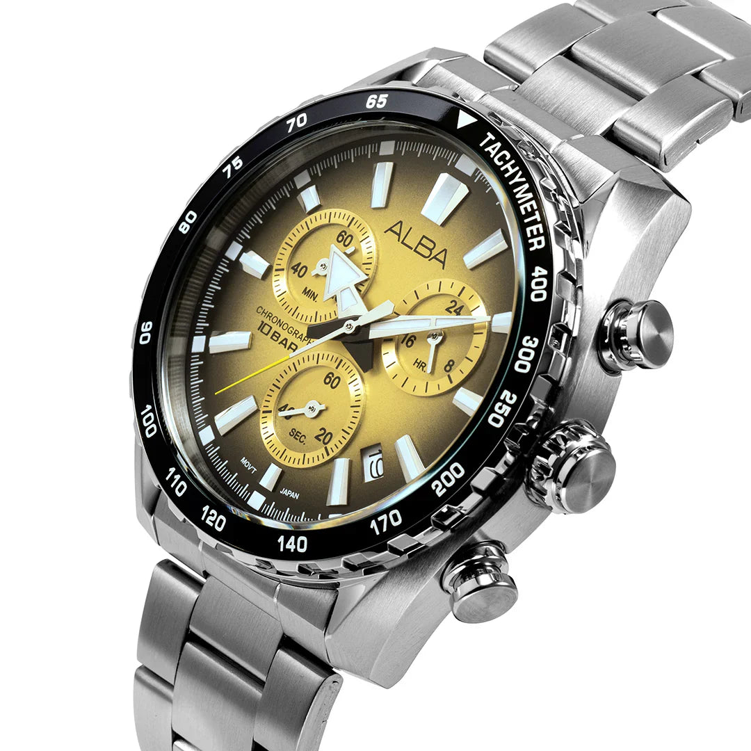 ALBA Metallic Gold Chronograph Men's Watch AX7005X1