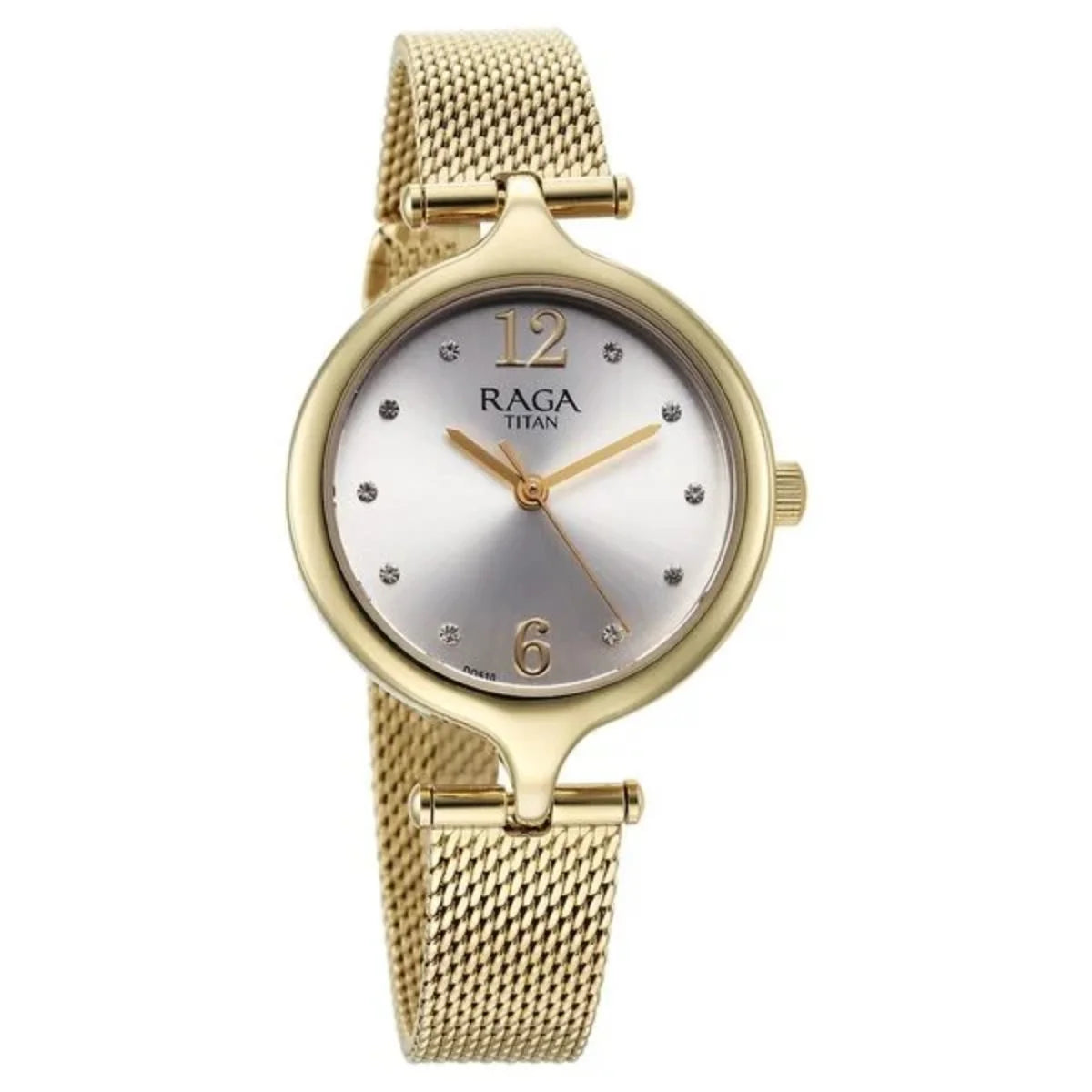 Titan Raga Showstopper Quartz Analog Silver Dial Women Watch 95268YM01