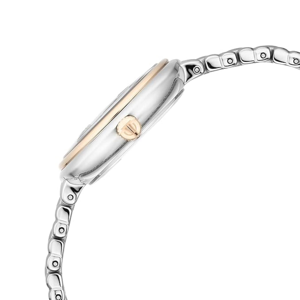 Titan Aura Quartz Analog White Mother Of Pearl Dial Watch for Women 95241KM01