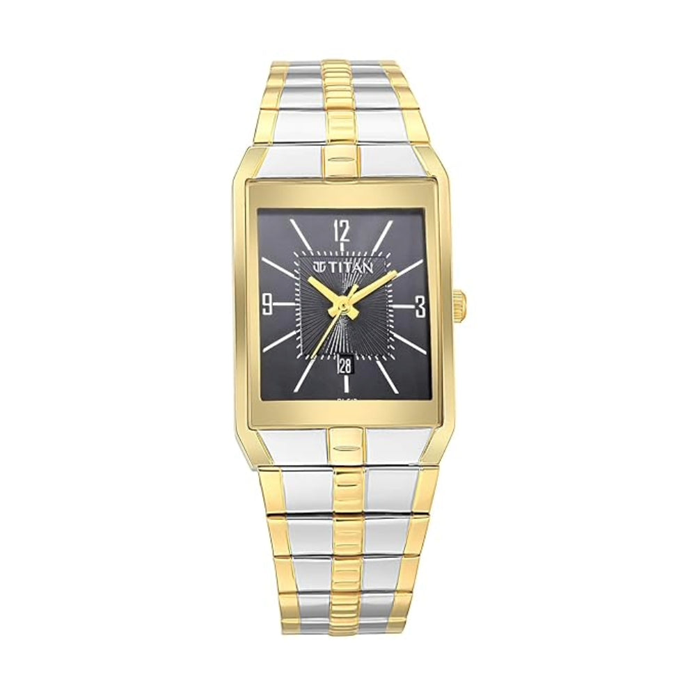 Titan Quartz Analog with Date Black Dial Watch for Men NP9151BM03