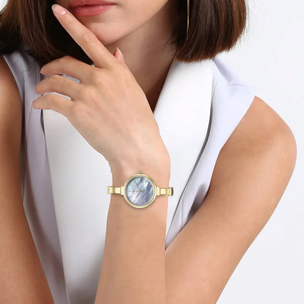 Titan Raga Showstopper Quartz Analog Mother Of Pearl Dial Watch for Women 95273YM01