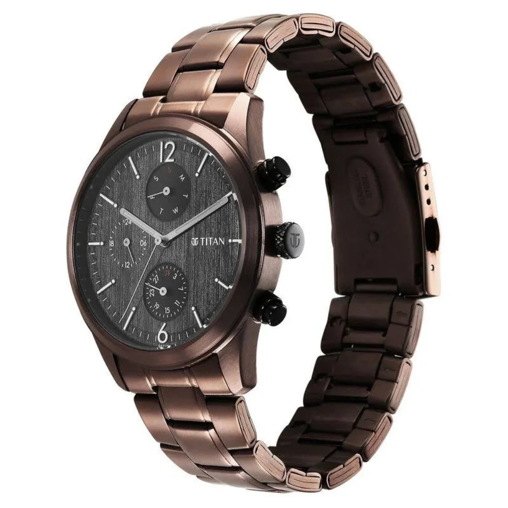 Titan Neo Splash Black Dial Quartz Multifunction watch for Men NS1805KM08