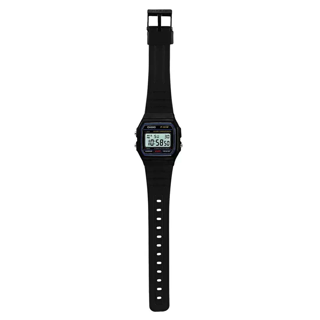Casio F91W-1Q YOUTH Black Digital Watch (Unisex) - D002