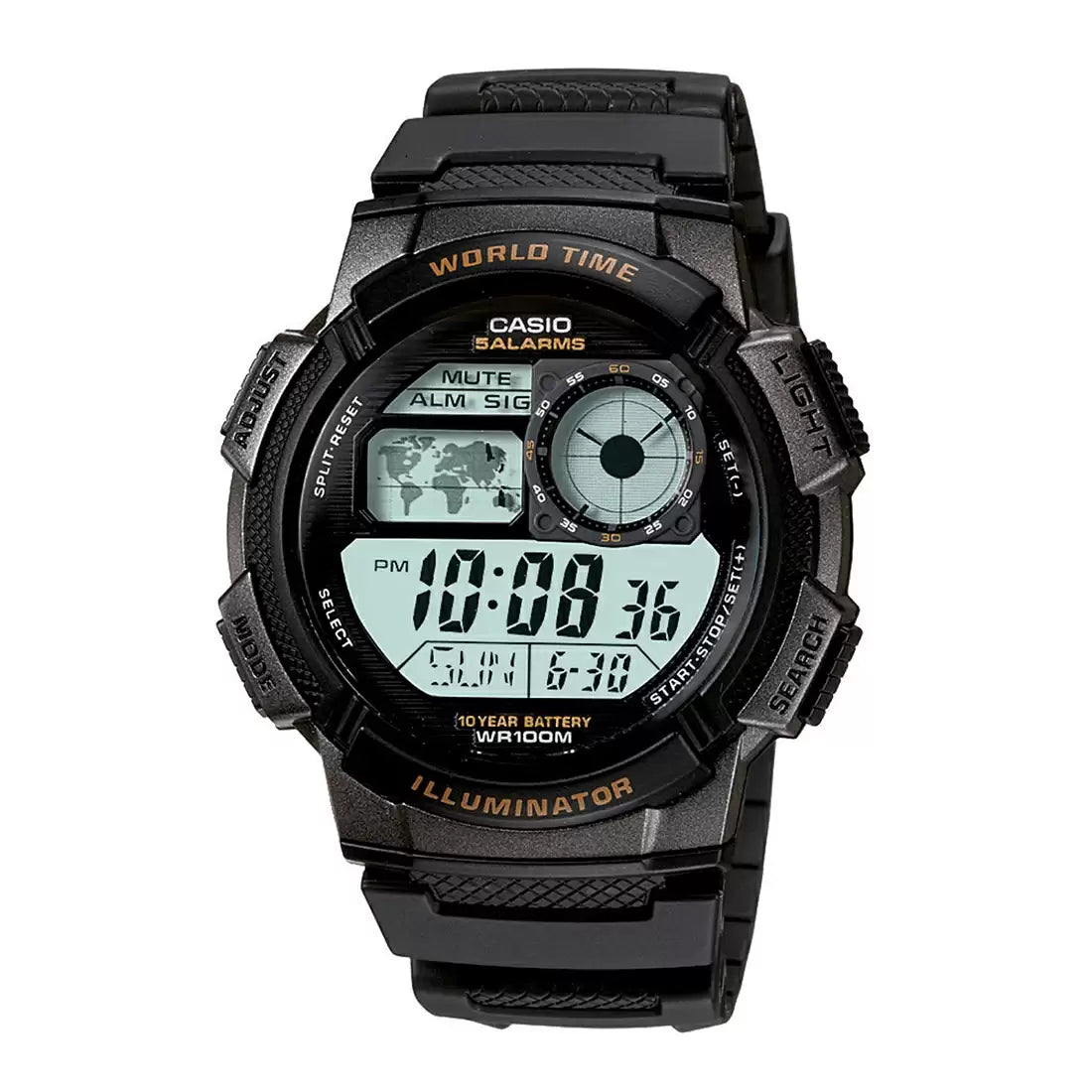 Casio YOUTH AE-1000W-1AVDF - D080 Black Digital - Unisex Watch