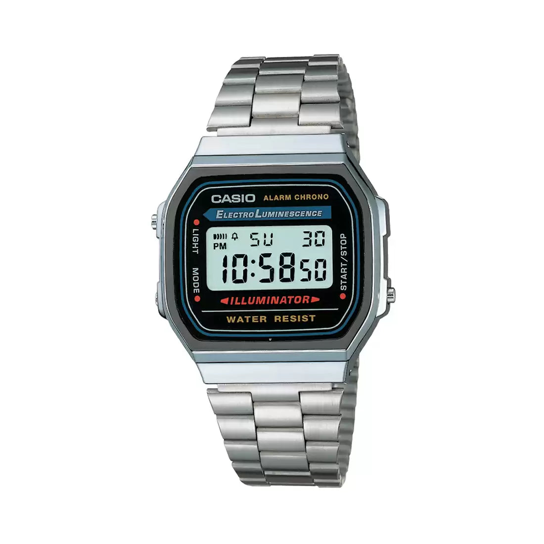 Casio VINTAGE COLLECTION A168WA-1WDF - D131 Silver Digital - Unisex Watch
