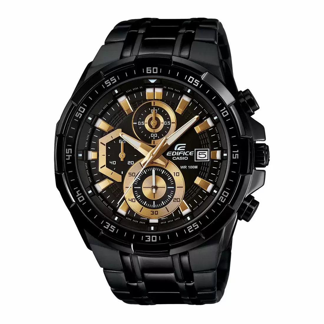 CASIO EX187 Edifice EFR-539BK-1AVUDF Black and Gold Chrono Men's Watch