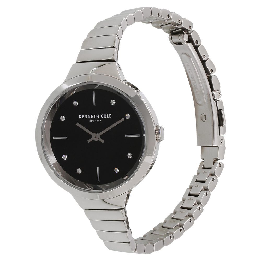 Kenneth Cole Quartz Analog Black Dial Stainless Steel Strap Watch for Women NDKC50187001LD