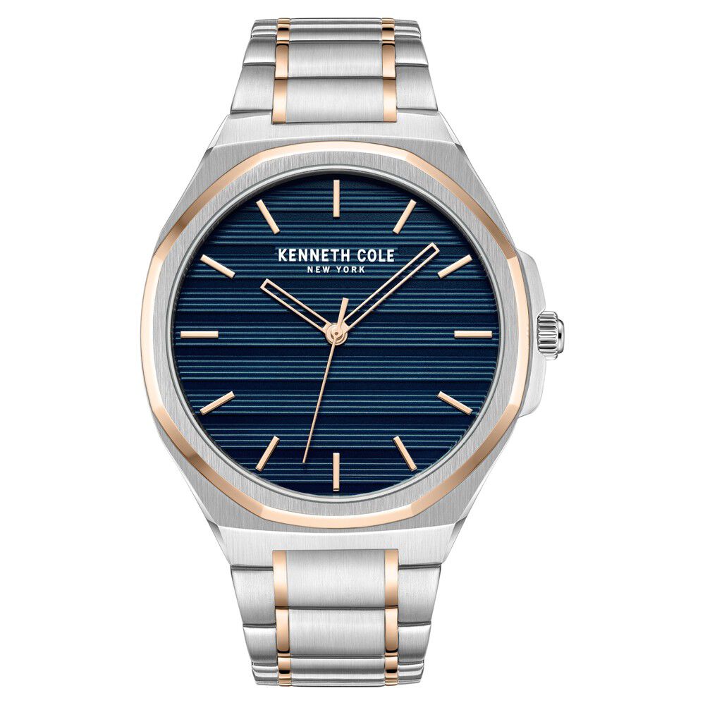 Kenneth Cole Quartz Analog Blue Dial Stainless Steel Strap Watch for Men KCWGG0034506MN