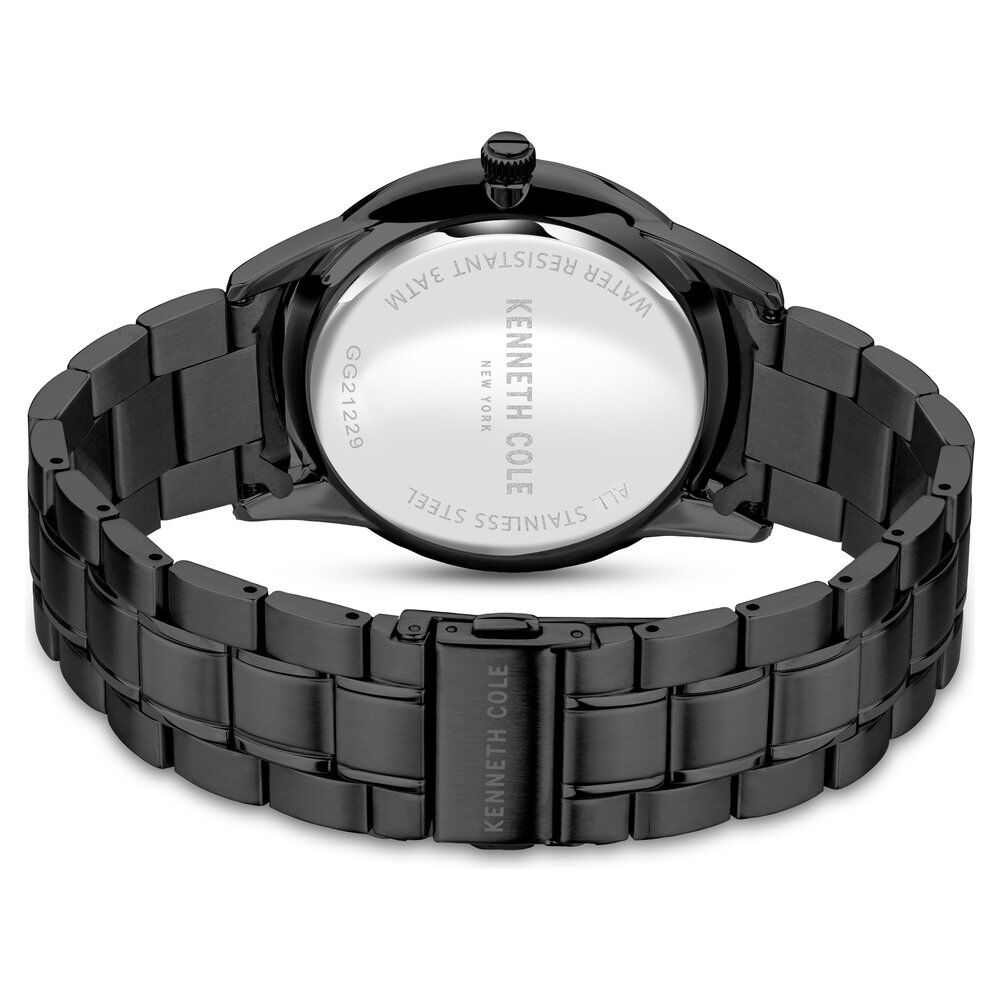 Kenneth Cole Black Dial Stainless Steel Strap Watch For Men NEKCWGG2122902MN