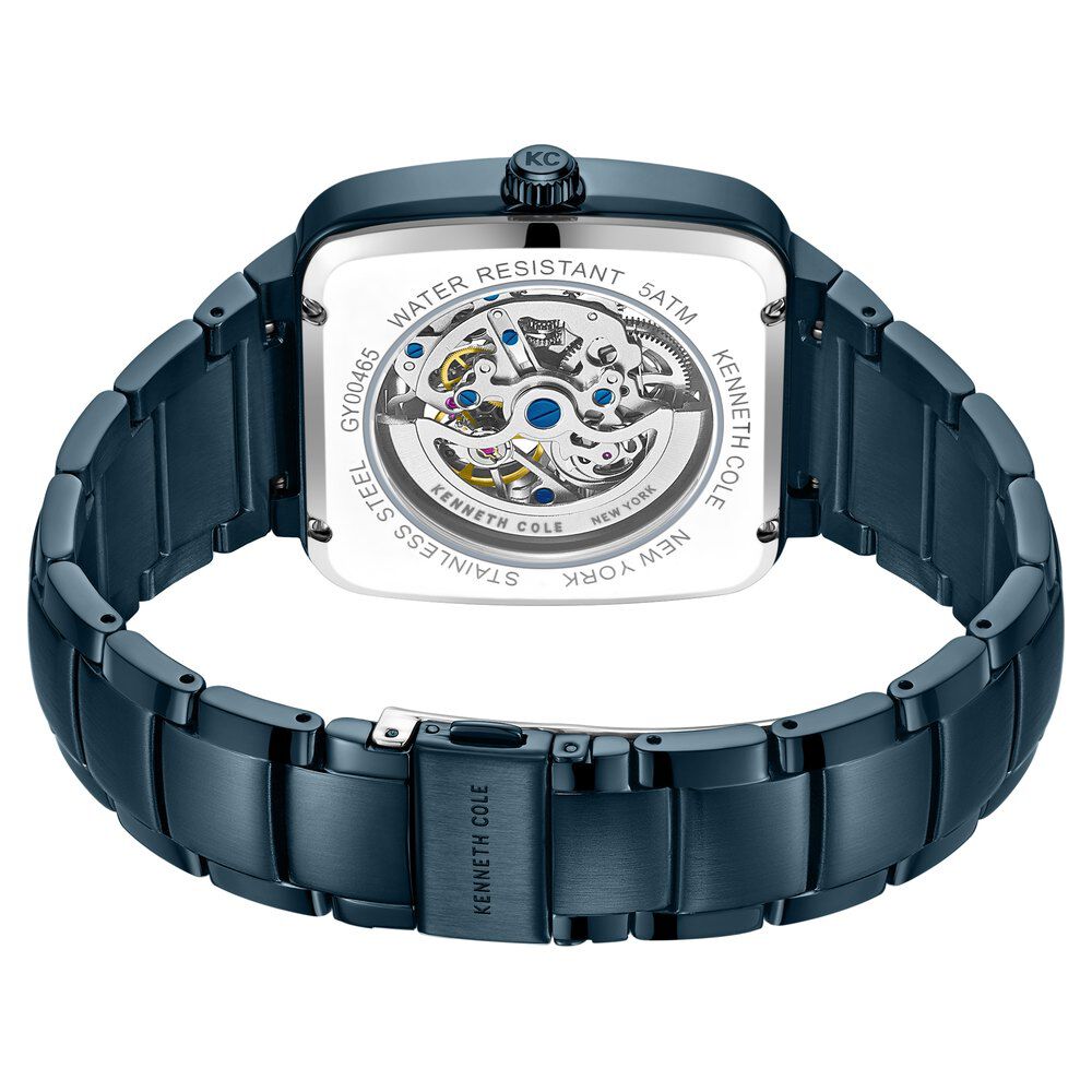 Kenneth Cole Automatic Blue Dial With Blue Stainless Steel Strap Watch For Men KCWGY0046502MN
