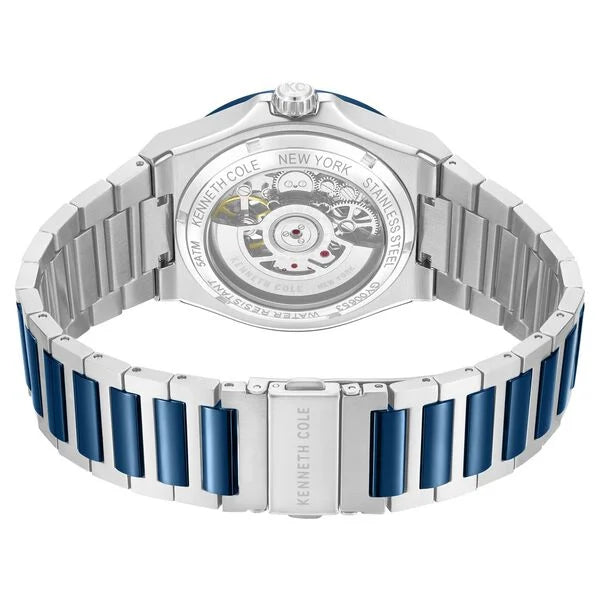 Kenneth Cole Automatic Silver Dial Two Toned Stainless Steel Strap Watch For Men kcwgy0065304mn