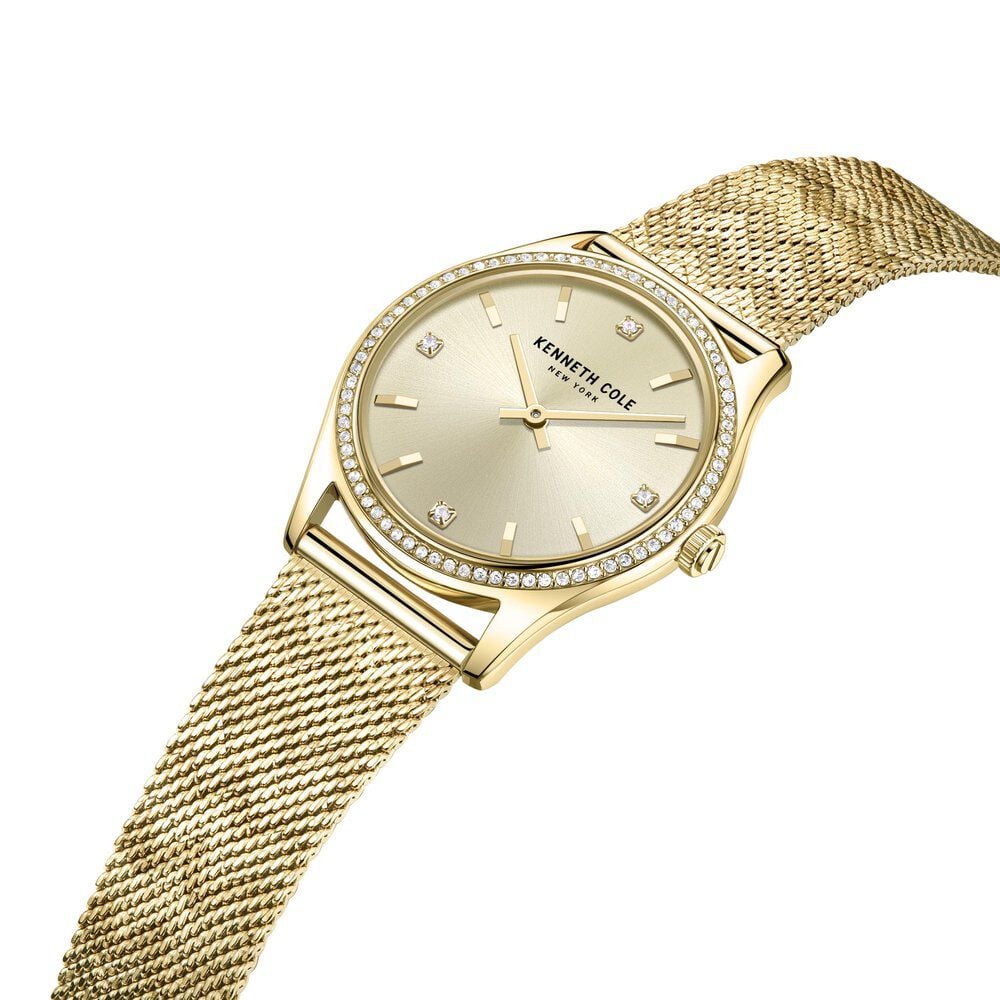 Kenneth Cole Quartz Analog Champagne Dial Stainless Steel Strap Watch for Women