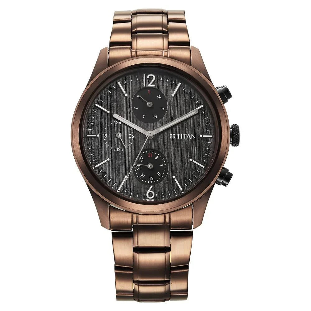 Titan Neo Splash Black Dial Quartz Multifunction watch for Men NS1805KM08