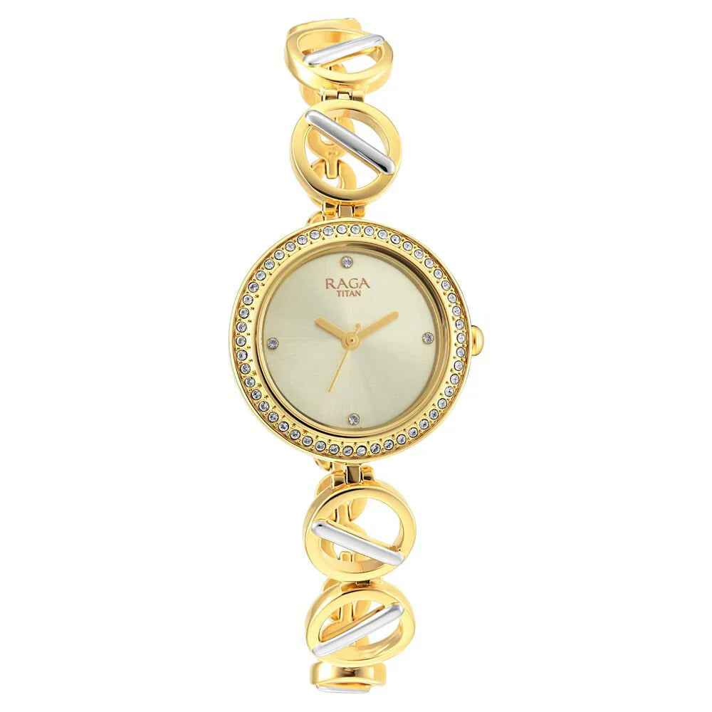 Titan Raga Viva Silver Dial Women Watch With Metal Strap NS2643BM01