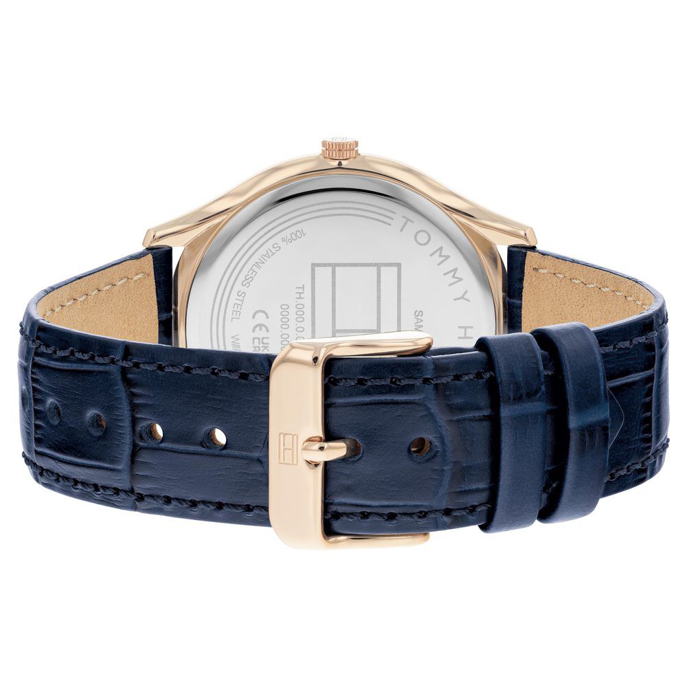 Tommy Hilfiger Blue Dial Blue Leather Strap Watch for Men TH1710517
