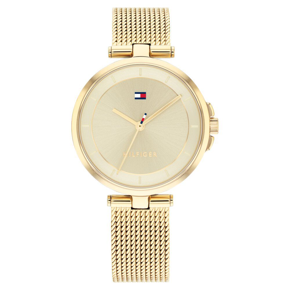 Tommy Hilfiger Quartz Analog Beige Dial Stainless Steel Strap Watch for Women NETH1782362