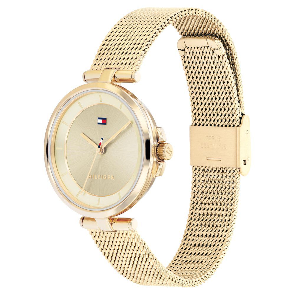 Tommy Hilfiger Quartz Analog Beige Dial Stainless Steel Strap Watch for Women NETH1782362