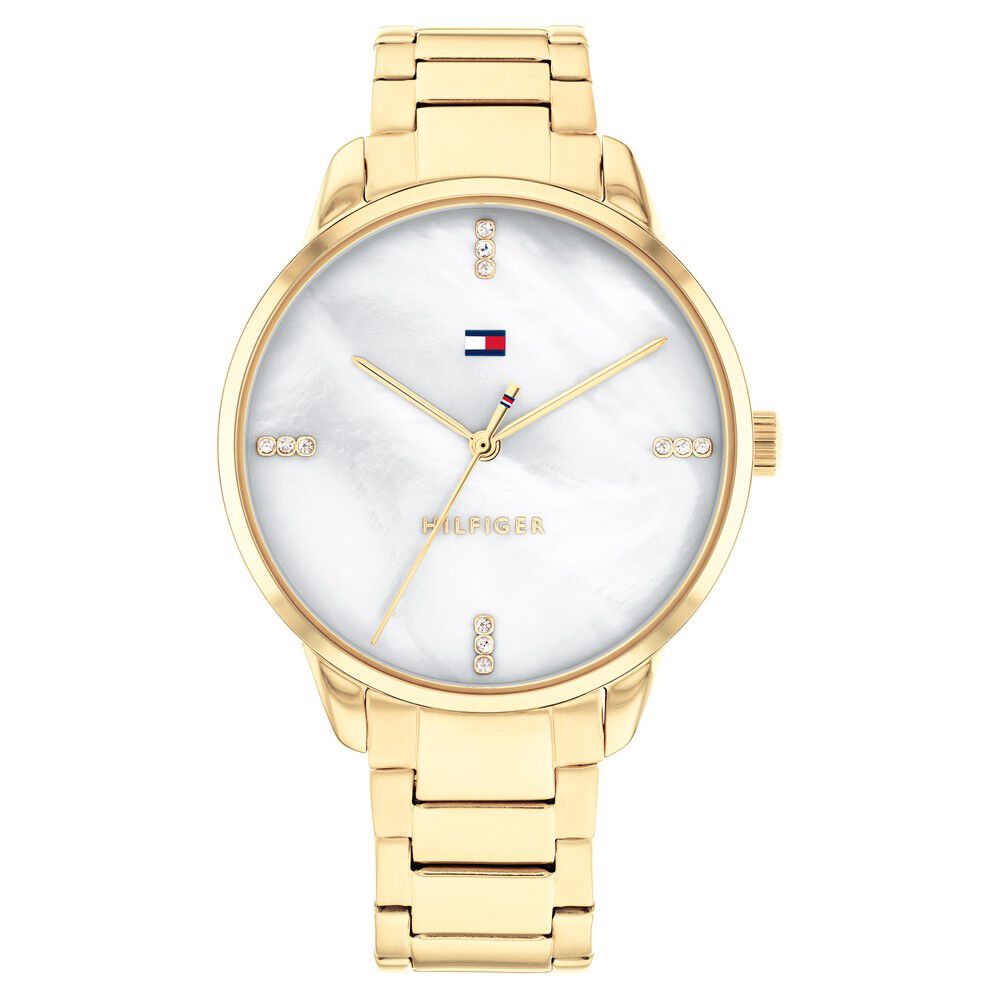 Tommy Hilfiger Quartz Analog White Dial Stainless Steel Strap Watch for Women NETH1782546