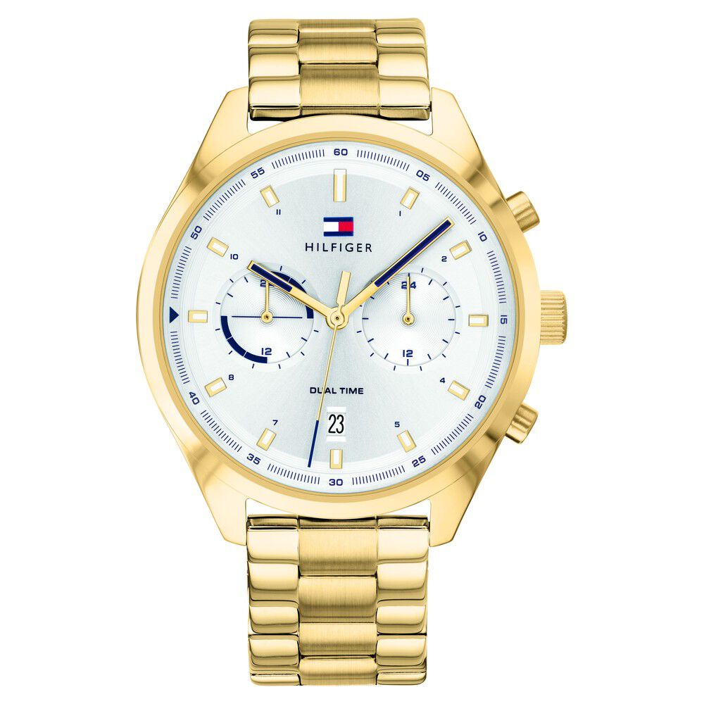 Tommy Hilfiger Quartz Multifunction Silver Dial Stainless Steel Strap Watch for Men NETH1791726
