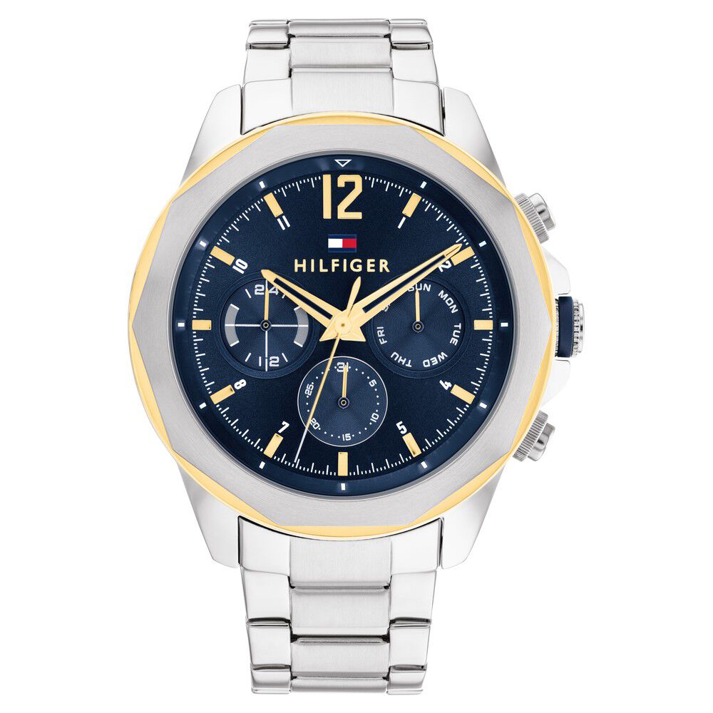 Tommy Hilfiger Blue Dial Silver Stainless Steel Strap Watch for Men TH1792059