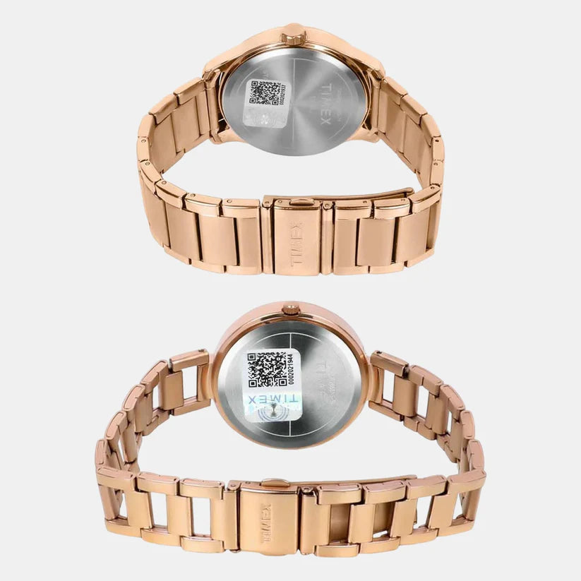 Timex Empera Pairs Rose Gold Dial Couple Watches - TW00PR266