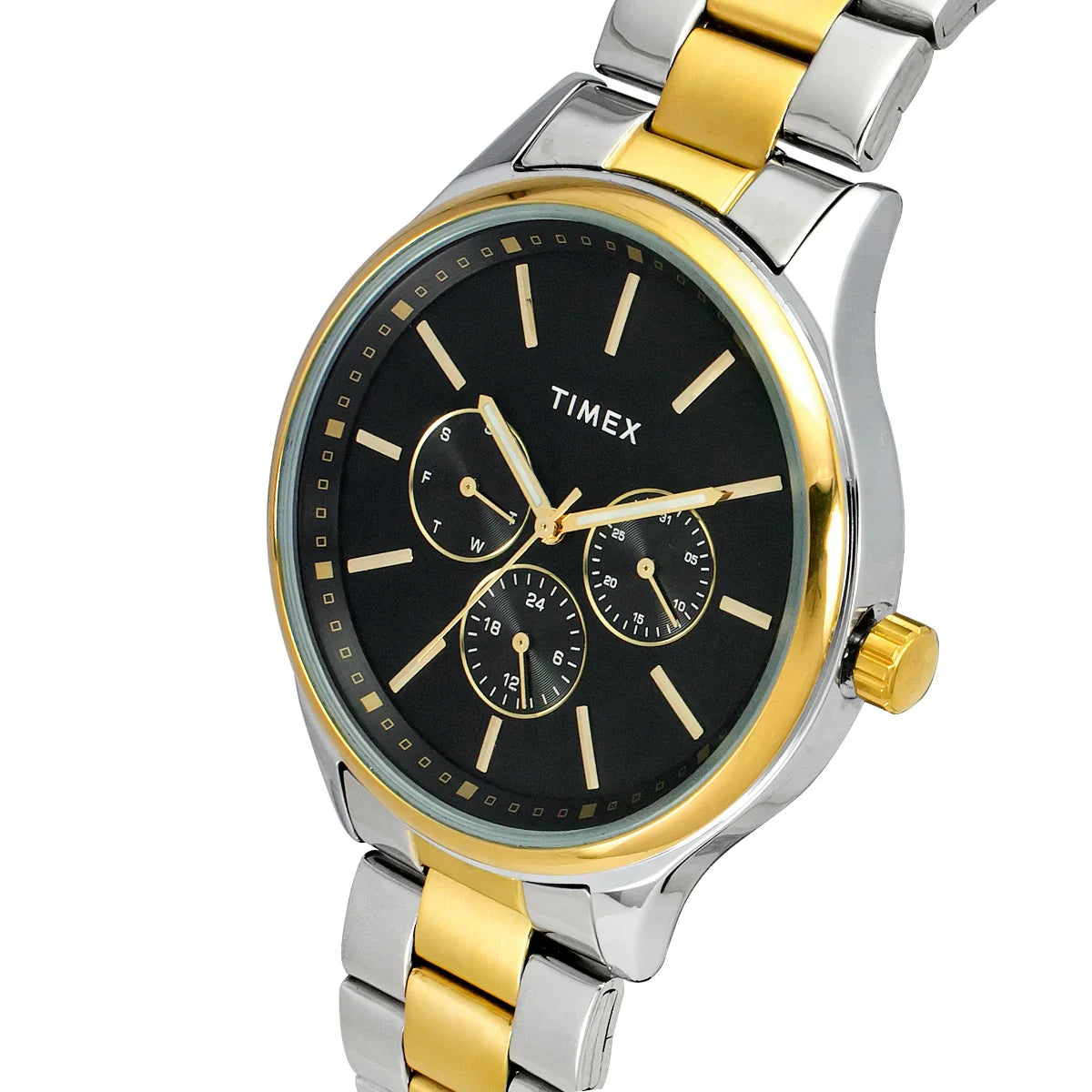 Timex Men Multifunction Black Round Brass Dial Watch - TWEG18425