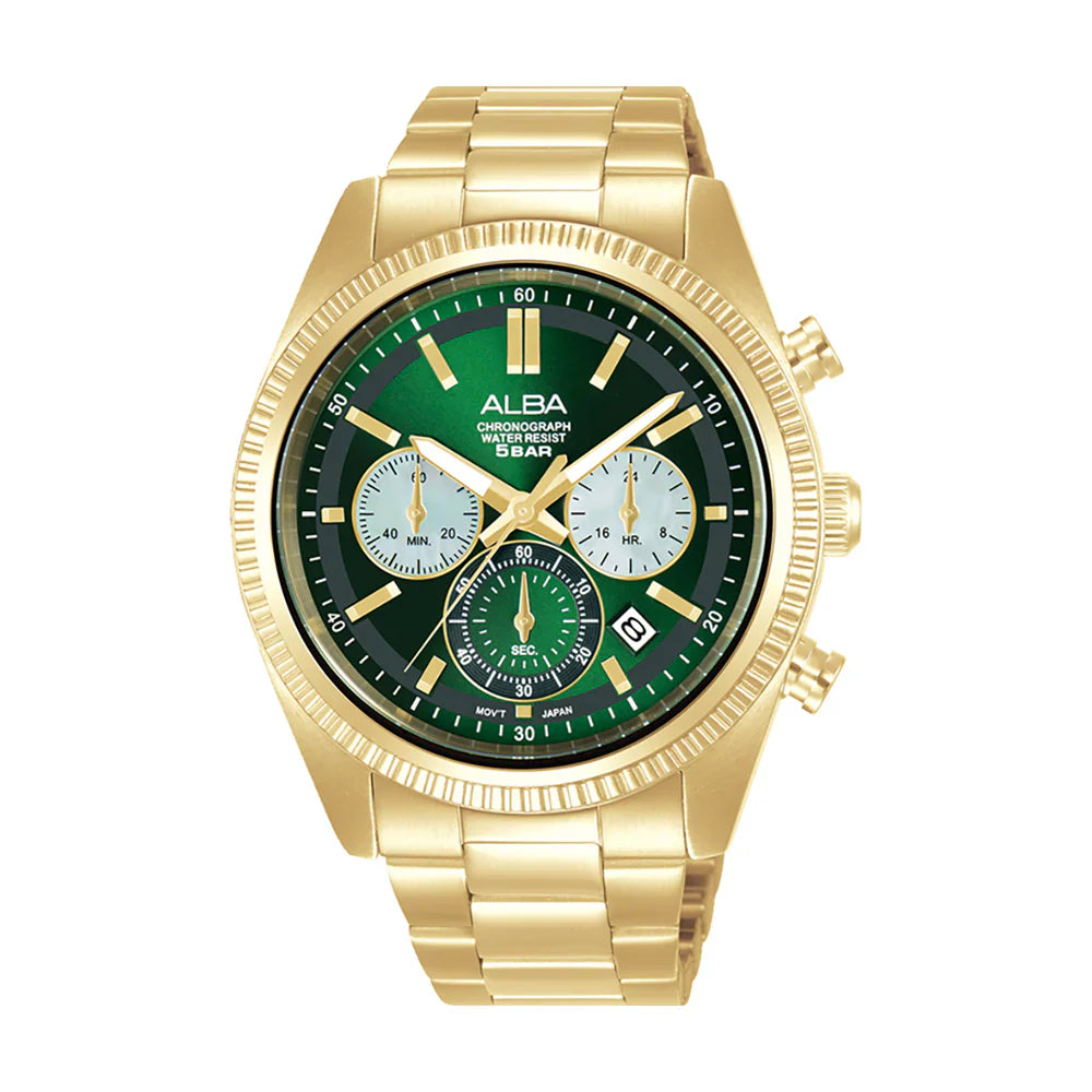 ALBA Green Dial chronograph Quartz Analog Men Watch AT3K12X1