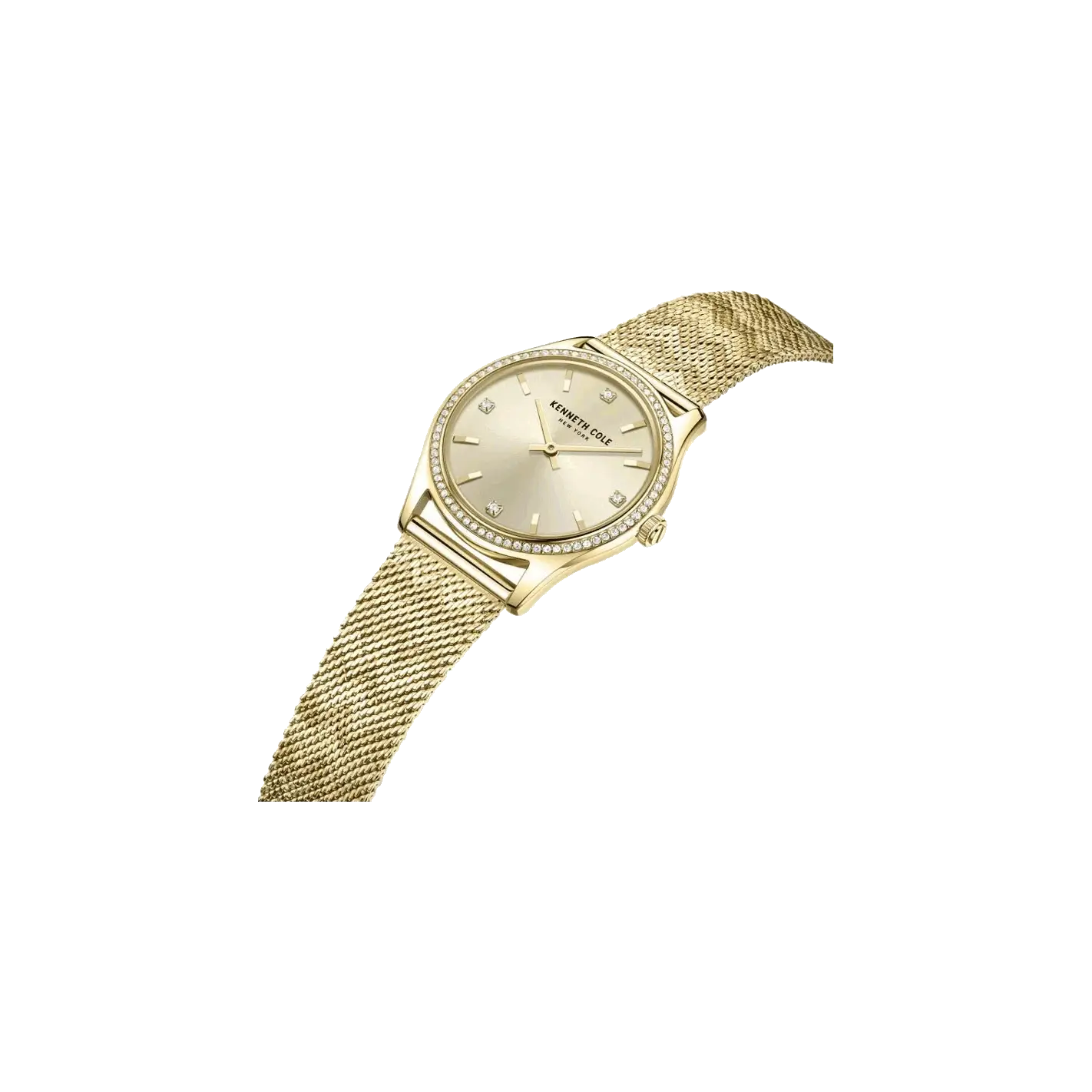 Kenneth Cole Quartz Analog Champagne Dial Stainless Steel Strap Watch for Women