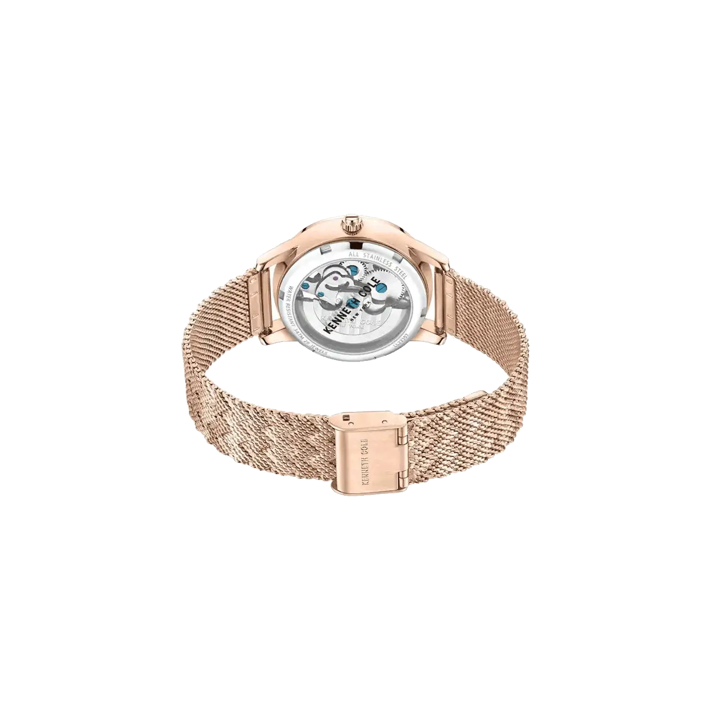 Kenneth Cole Automatic Rose Gold Dial Stainless Steel Strap Watch for Women