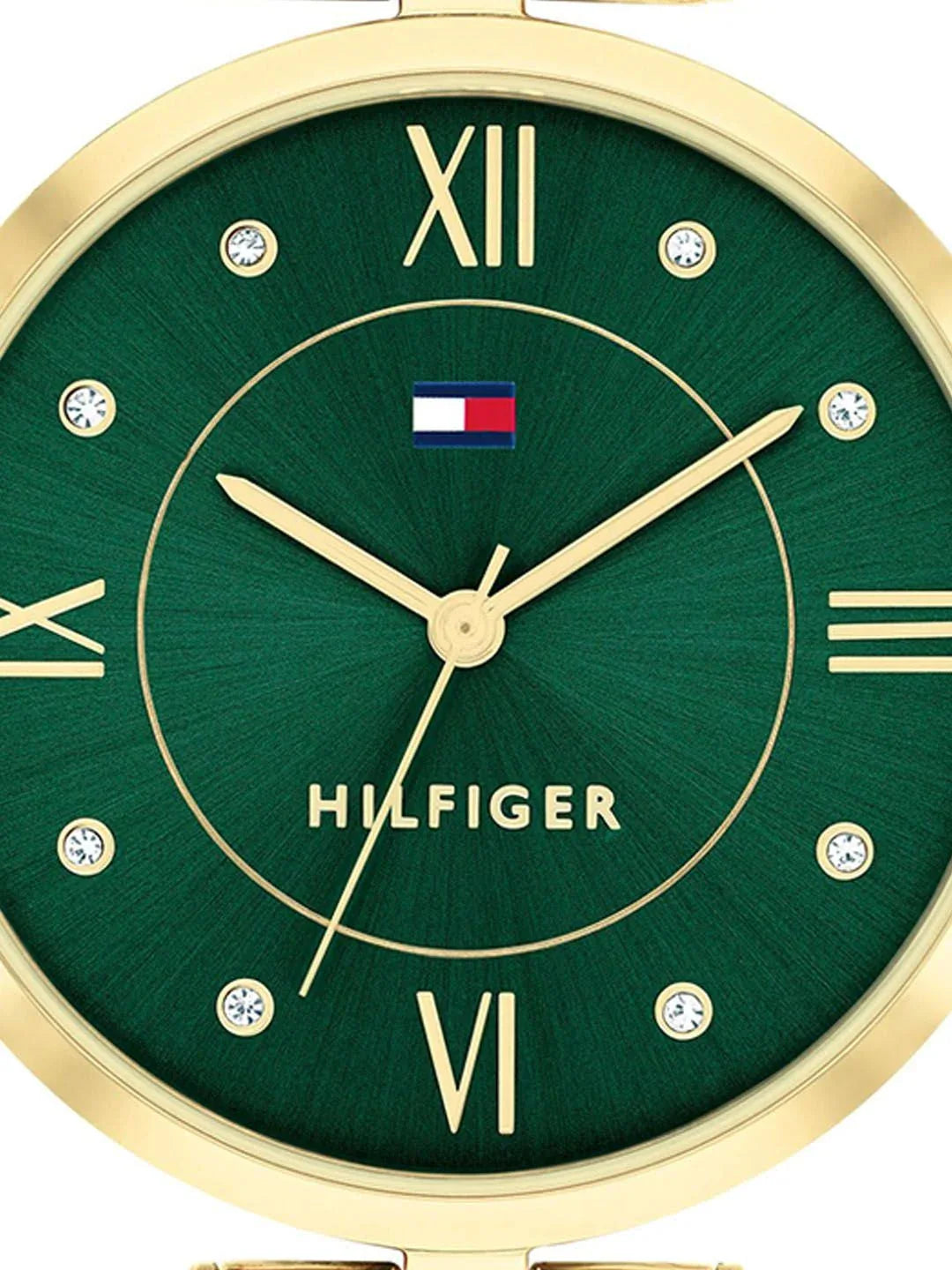 TOMMY HILFIGER Green Dial Watch for Women TH1782711